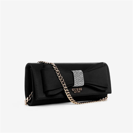 Guess Kadın Siyah Zincir Askılı Fiyonk Detaylı Çapraz Çanta HWSS9650710