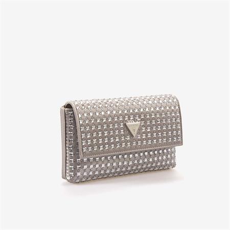 Guess Kadın Gümüş Logolu Omuz Çantası HWIY9350700