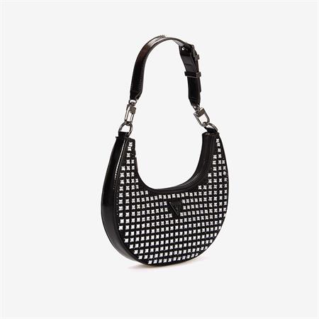 Guess Kadın Siyah Lua Zımba Detaylı Hobo Çanta HWIM9205010