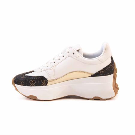Guess Kadın Vegan Beyaz-Kahverengi Spor & Sneaker Ayakkabı