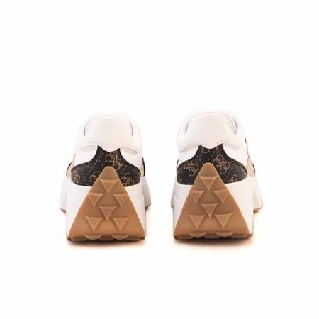 Guess Kadın Vegan Beyaz-Kahverengi Spor & Sneaker Ayakkabı