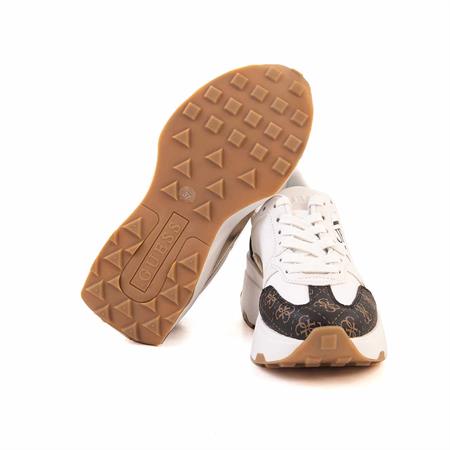 Guess Kadın Vegan Beyaz-Kahverengi Spor & Sneaker Ayakkabı