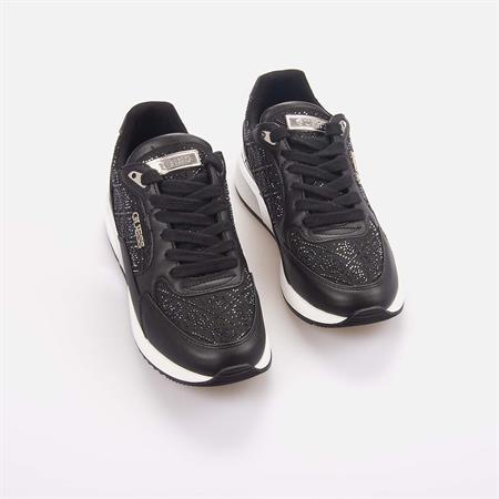 Guess Kadın Vegan Siyah-Altın Sarısı Spor & Sneaker Ayakkabı