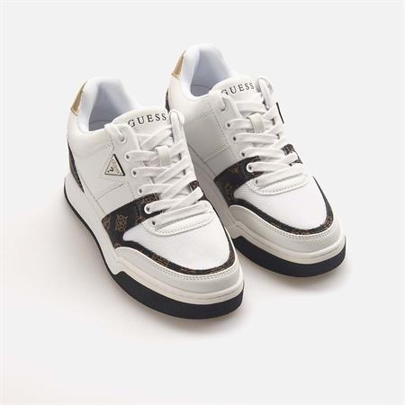 Guess Kadın Vegan Beyaz-Kahverengi Spor & Sneaker Ayakkabı