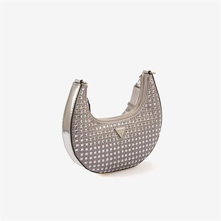 Guess Lua Kadın Taş Aplikeli Hobo Silver Çanta HWIY9205010