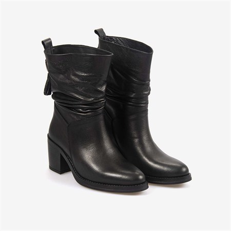 Hawen Angels Kadın 7cm Kauçuk Taban Hakiki Deri Bot 71455