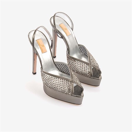Hawen Angels Kadın Fileli 14cm Uzun Topuklu Gece & Abiye Ayakkabı 9081