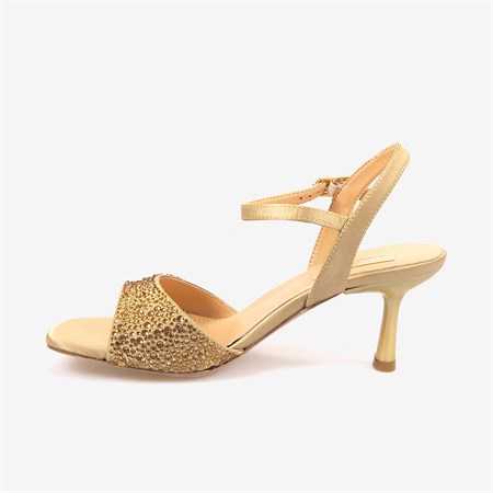 Hawen Angels Kadın Kösele Taban 7,5cm Topuklu Saten Gece & Abiye Ayakkabı 6895-26-V1