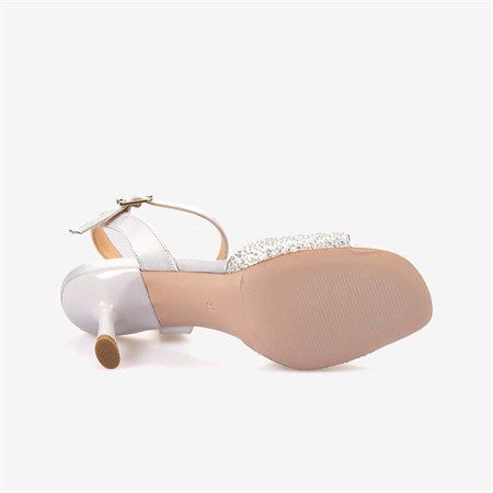 Hawen Angels Kadın Kösele Taban 7,5cm Topuklu Saten Gece & Abiye Ayakkabı 6895-26-V1