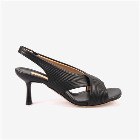 Hawen Angels Kadın Kösele Taban Bantlı 7,5cm Kısa Topuklu Sandalet 6895-04-V1