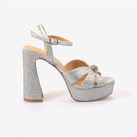 Hawen Angels Kadın Saten 12,5 cm Platform Topuklu Taşlı Gece & Abiye Ayakkabı 380-75