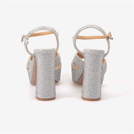 Hawen Angels Kadın Saten 12,5 cm Platform Topuklu Taşlı Gece & Abiye Ayakkabı 380-75