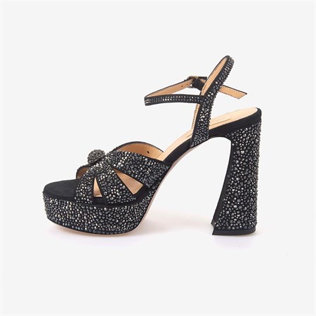 Hawen Angels Kadın Saten 12,5 cm Platform Topuklu Taşlı Gece & Abiye Ayakkabı 380-75