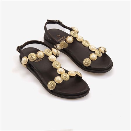 Hawen Angels Kadın Tpu Taban Comfort Taş Detaylı Sandalet 1806