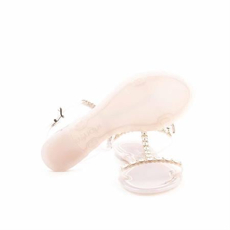 Menghi Kadın Pvc Pvc Taban Krem Sandalet 