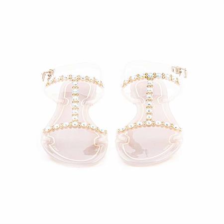 Menghi Kadın Pvc Pvc Taban Krem Sandalet 