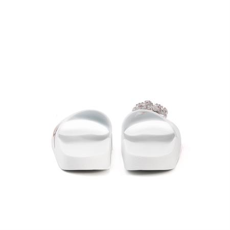 Menghi Kadın Pvc Pvc Taban Beyaz Terlik Terlik