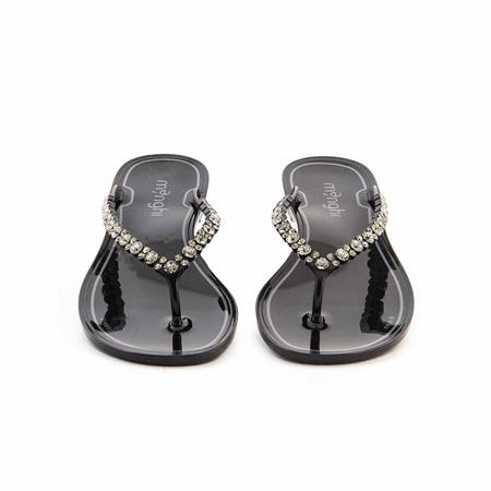 Menghi Kadın Pvc Pvc Taban Siyah Terlik Terlik