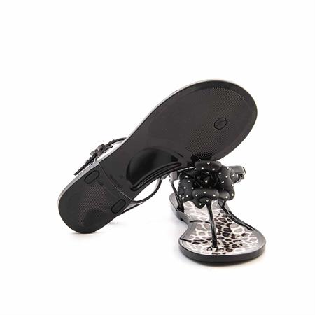 Menghi Kadın Pvc Pvc Taban Siyah Terlik Terlik