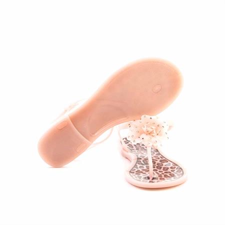 Menghi Kadın Pvc Pvc Taban Pembe Terlik Terlik