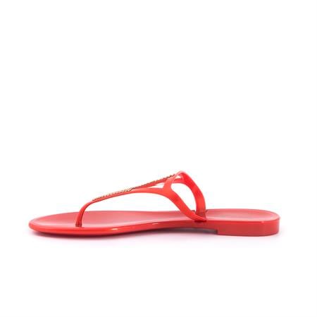 Menghi Kadın Pvc Pvc Taban Kırmızı Terlik Terlik