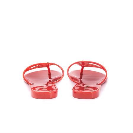 Menghi Kadın Pvc Pvc Taban Kırmızı Terlik Terlik