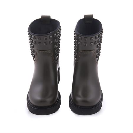 Menghi Kadın Vegan Kauçuk Taban Haki Yağmur Botu 