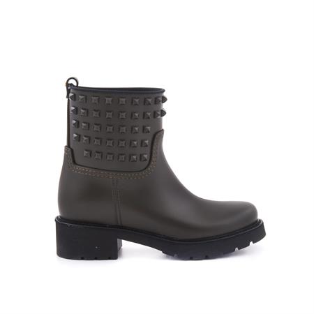 Menghi Kadın Vegan Kauçuk Taban Haki Yağmur Botu 