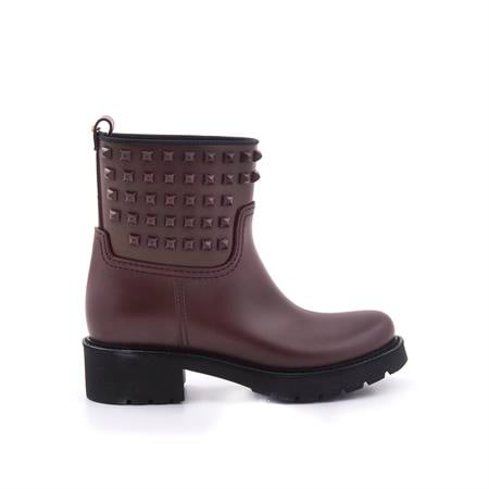 Menghi Kadın Vegan Kauçuk Taban Bordo Yağmur Botu 