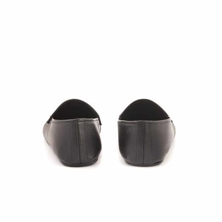 Mocassini Erkek Hakiki Deri Kauçuk Taban Siyah Terlik Terlik