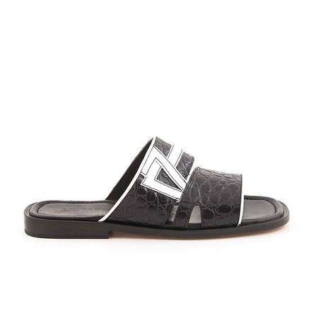 Mocassini Erkek Hakiki Deri Kösele Taban Siyah Terlik Terlik