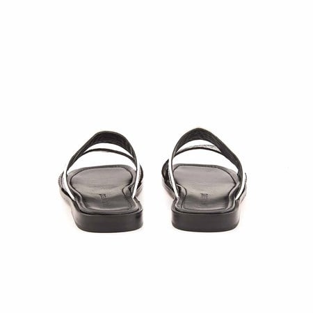 Mocassini Erkek Hakiki Deri Kösele Taban Siyah Terlik Terlik