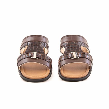 Mocassini Erkek Hakiki Deri Microlight Taban Kahverengi Terlik Terlik