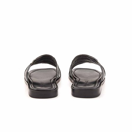 Mocassini Erkek Hakiki Deri Kösele Taban Siyah Terlik Terlik