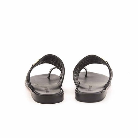 Mocassini Erkek Hakiki Deri Kösele Taban Siyah Terlik Terlik