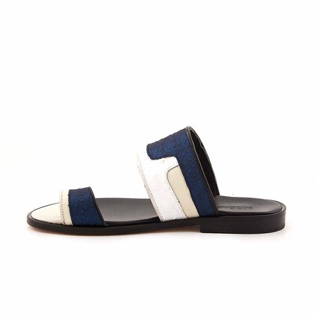 Mocassini Erkek Hakiki Deri Kösele Taban Siyah - Beyaz Terlik Terlik