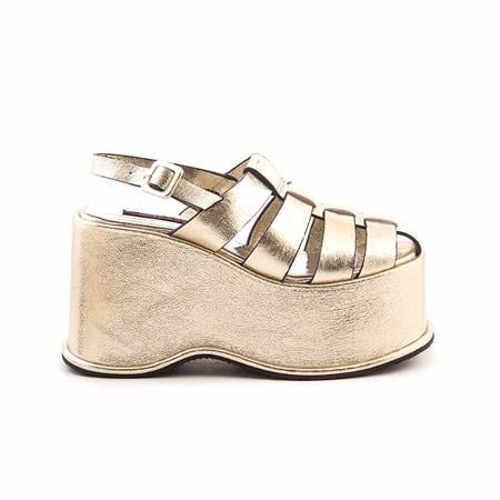 Mocassini Kadın Hakiki Deri Microlight Taban Altın Sarısı Sandalet 