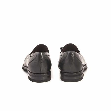 Mocassini Erkek Açma Deri Eva Taban Siyah Klasik Ayakkabı