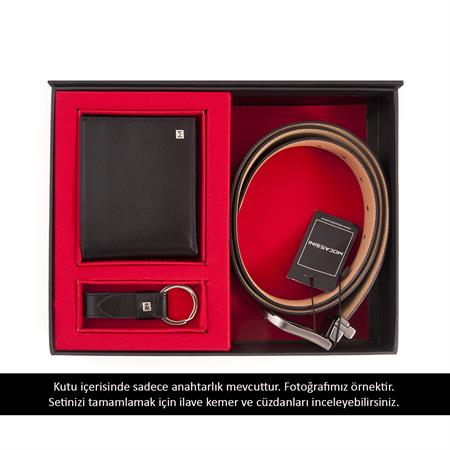 Mocassini Erkek Hakiki Deri Siyah Anahtarlık Anahtarlık