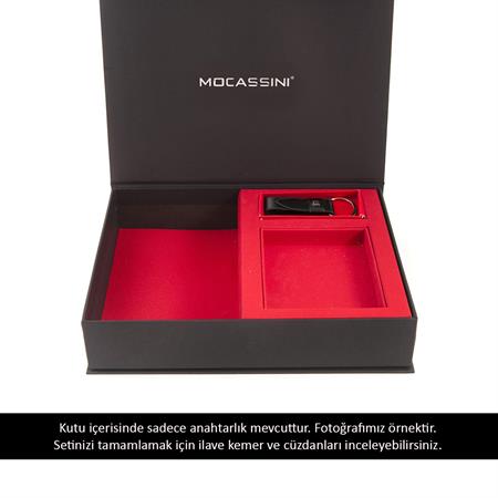 Mocassini Erkek Hakiki Deri Siyah Anahtarlık Anahtarlık