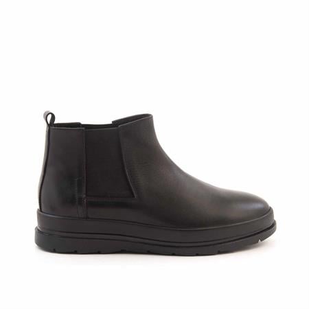 Mocassini Erkek Hakiki Deri Kauçuk Taban Siyah Bot 