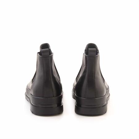 Mocassini Erkek Hakiki Deri Kauçuk Taban Siyah Bot 