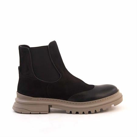 Mocassini Erkek Hakiki Deri Eva Taban Siyah Bot 