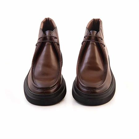 Mocassini Erkek Hakiki Deri Eva Taban Kahverengi Bot 