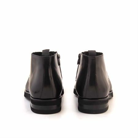 Mocassini Erkek Hakiki Deri Kauçuk Taban Siyah Bot 