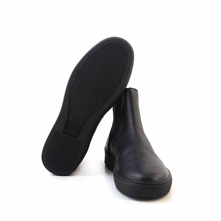 Mocassini Erkek Geyik Derisi Kauçuk Taban Siyah Bot 