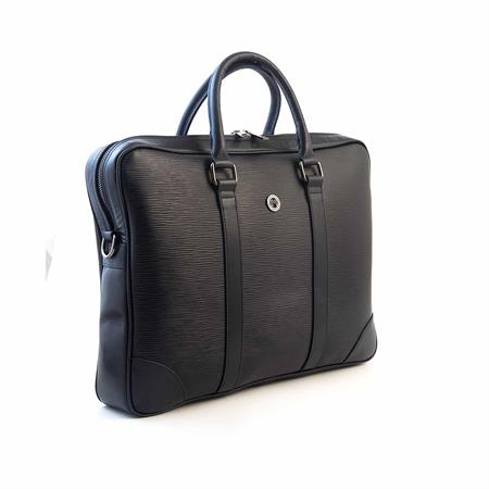 Mocassini Erkek Hakiki Deri Lacivert Evrak Çantası 