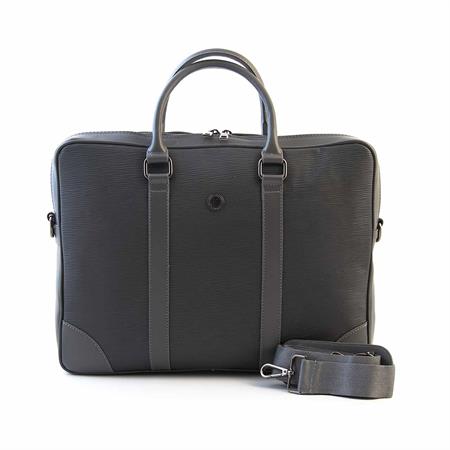 Mocassini Erkek Hakiki Deri Gri Evrak Çantası 