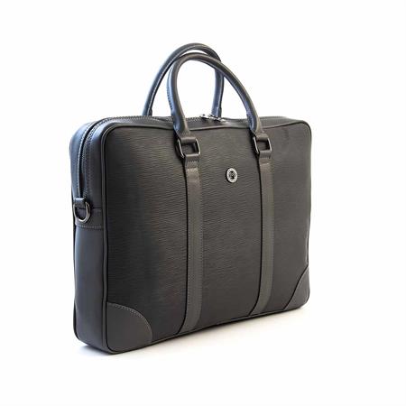 Mocassini Erkek Hakiki Deri Gri Evrak Çantası 