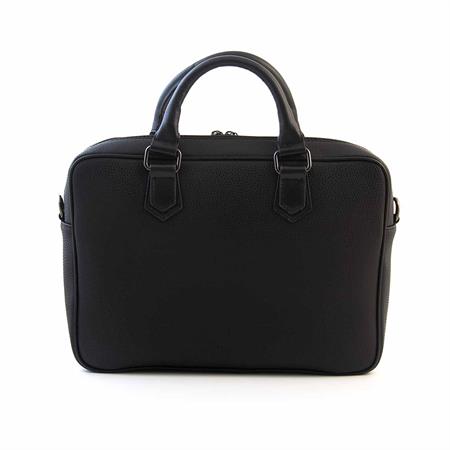 Mocassini Erkek Hakiki Deri Siyah Evrak Çantası 